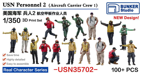 Bunker Studio USN35702 1/350 USN Personnel 2