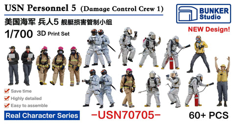 Bunker Studio USN70705 1/700 USN Personnel 5