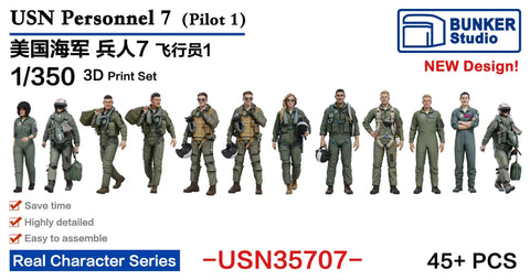 Bunker Studio USN35707 1/350 USN Personnel 7