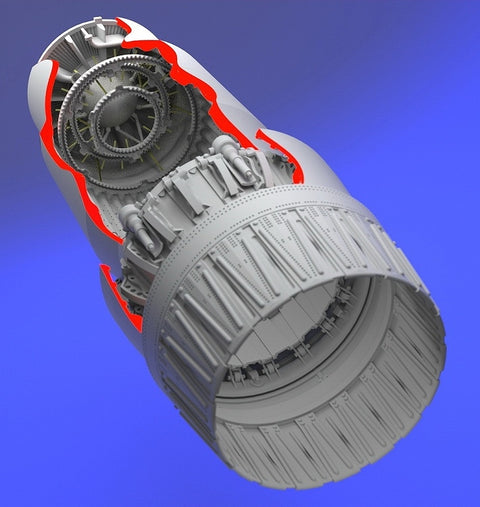 Aires 2136 1/32 MiG-23 Flogger exhaust nozzle - opened position (For TRUMPETER)