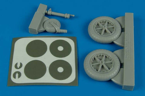 Aires 2138 1/32 Bf 109F wheels & paint masks (For TRUMPETER)