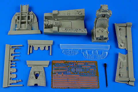 Aires 2197 1/32 F-104G/S Starfighter cockpit set (M. B. GQ-7A ejection seat) (For ITALERI)
