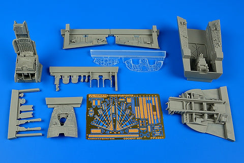Aires 2201 1/32 F-104G/S Startfighter cockpit set (C2 seat) (For ITALERI)