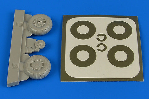 Aires 2222 1/32 Bucker Bu 131 wheels & paint masks transverse tread with disc cover