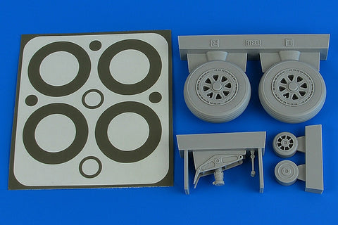 Aires 2227 1/32 A-1H Skyraider wheels & paint masks (For TRUMPETER)