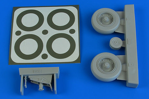 Aires 2231 1/32 A-1J Skyraider wheels & paint masks (For TRUMPETER)