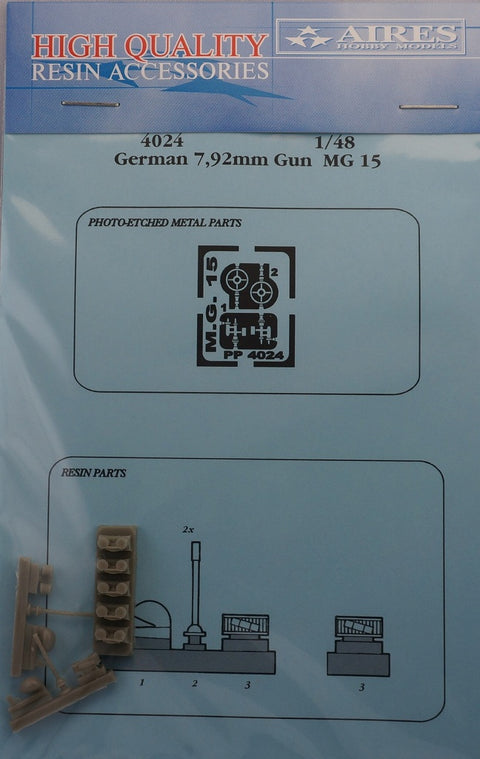 Aires 4024 1/48 German 7,92mm guns MG 15