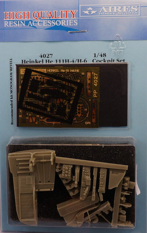 Aires 4027 1/48 He 111H-4/H-6 cockpit set (For REVELL / MONOGRAM)