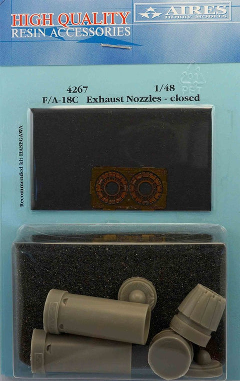 Aires 4267 1/48 F/A-18C Hornet exhaust nozzles - closed position (For HASEGAWA)