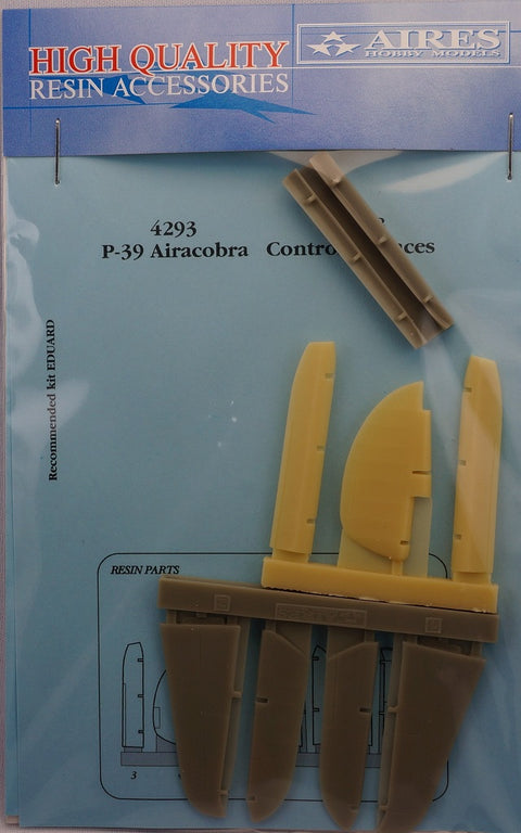Aires 4293 1/48 P-39 Airacobra control surfaces (For EDUARD)