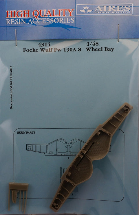 Aires 4314 1/48 Fw 190A-8 wheel bays (For EDUARD)