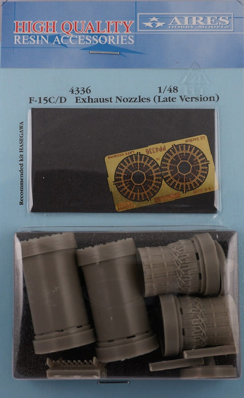 Aires 4336 1/48 F-15C Eagle exhaust nozzles - (late version) (For HASEGAWA)