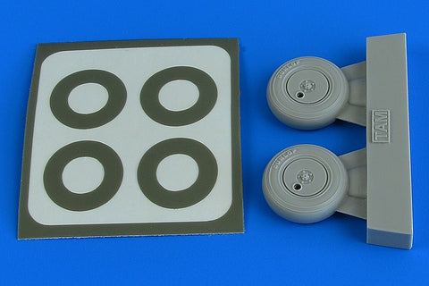 Aires 4781 1/48 Spitfire Mk.I wheels (with covers) & paint masks (For TAMIYA)