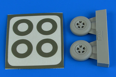 Aires 4787 1/48 Spitfire Mk.I wheels (5-Spoke) & paint masks (For TAMIYA)