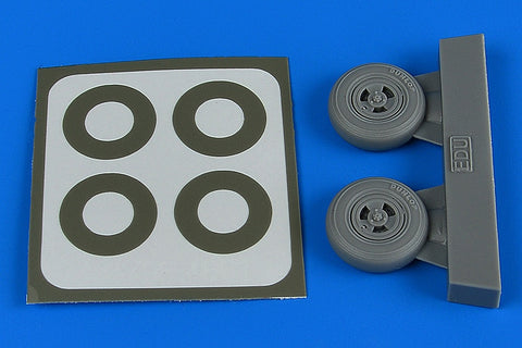Aires 4798 1/48 Spitfire Mk.IX wheels (3-spoke) & paint masks (For EDUARD)