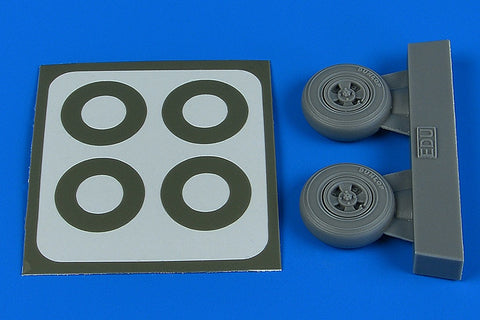 Aires 4801 1/48 Spitfire Mk.IX wheels (4-spoke) & paint masks (For EDUARD)