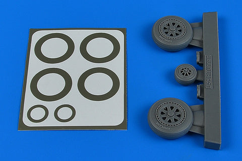Aires 4822 1/48 J-29 Tunnan wheels & paint masks (For PILOT REPLICAS)
