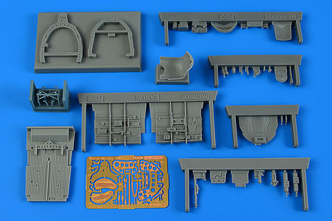 Aires 4922 1/48 Macchi MC.202 cockpit set - early v. (For HASEGAWA)