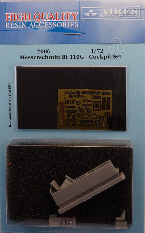 Aires 7006 1/72 Bf 110G cockpit set (For ITALERI)