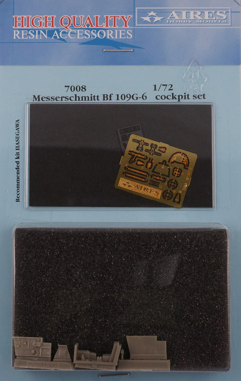 Aires 7008 1/72 Bf 109G cockpit set (For HASEGAWA)