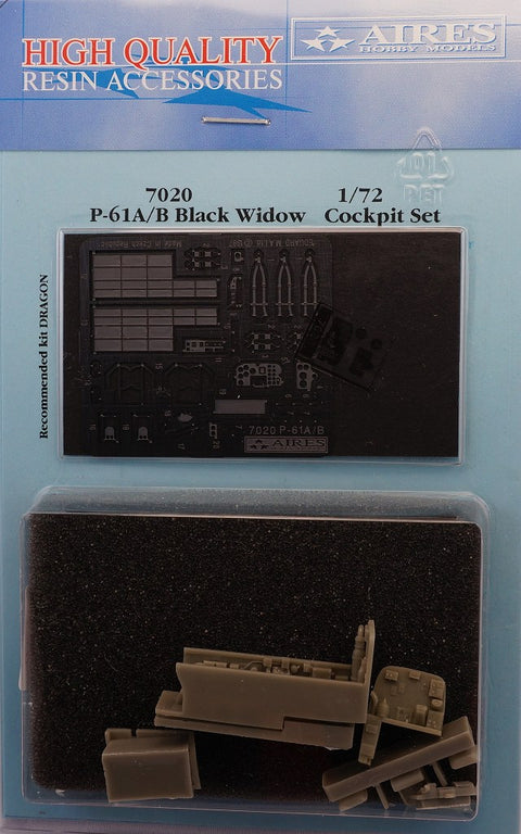 Aires 7020 1/72 P-61 Black Widow cockpit set (For DRAGON)