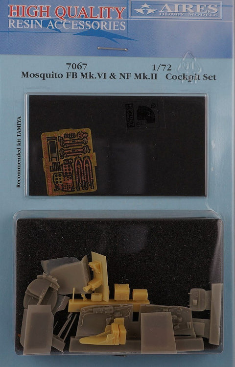 Aires 7067 1/72 Mosquito FB Mk.VI / NF Mk.II cockpit set (For TAMIYA)