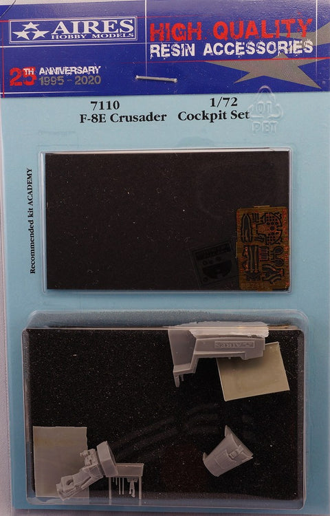 Aires 7110 1/72 F-8E Crusader cockpit set (For ACADEMY)