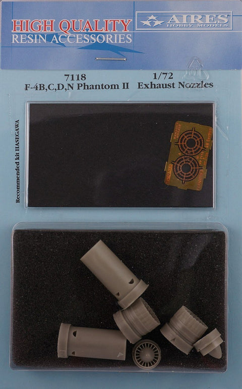Aires 7118 1/72 F-4B, C, D, N Phantom II exhaust nozzles (For HASEGAWA)