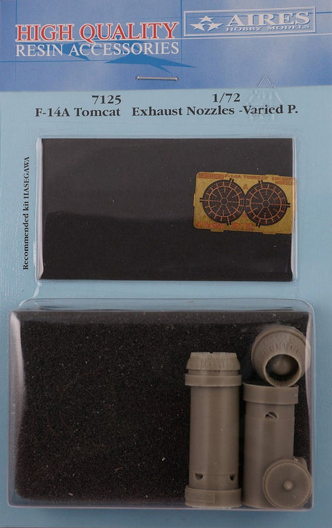 Aires 7125 1/72 F-14A Tomcat exhaust nozzles - varied position (For HASEGAWA)