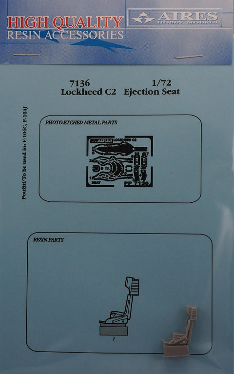 Aires 7136 1/72 Lockheed C2 ejection seat - (for F-104C versions)