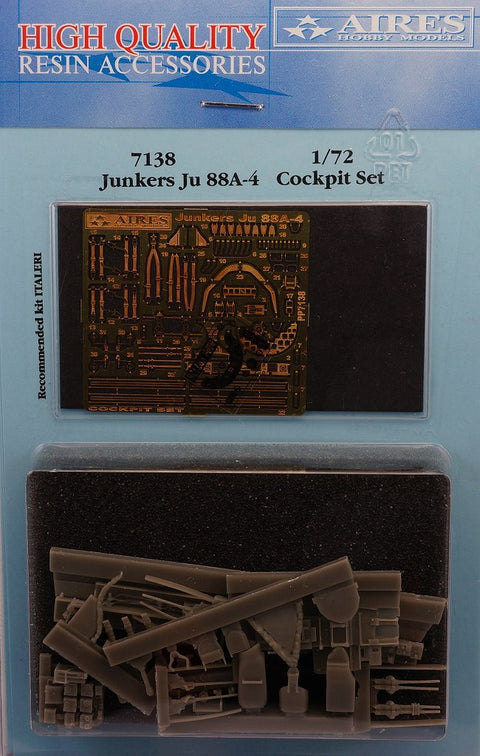 Aires 7138 1/72 Ju 88A4 cockpit set (For ITALERI)
