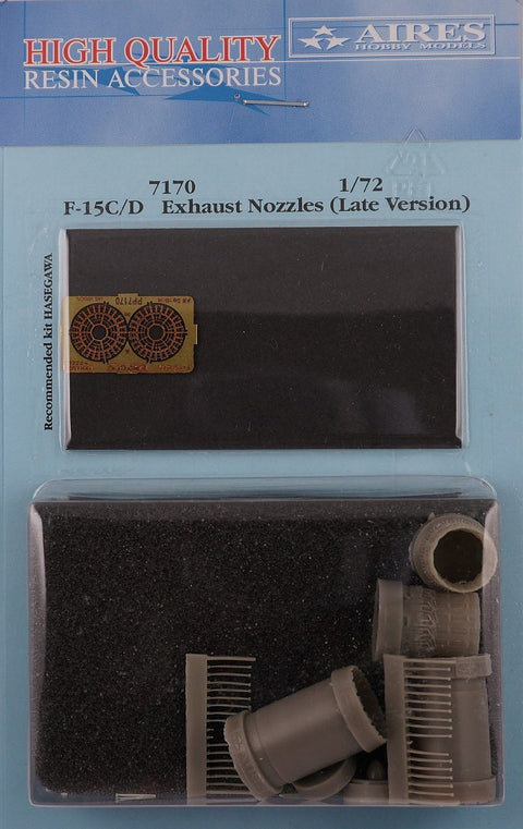 Aires 7170 1/72 F-15C Eagle exhaust nozzles - (late version) (For HASEGAWA)