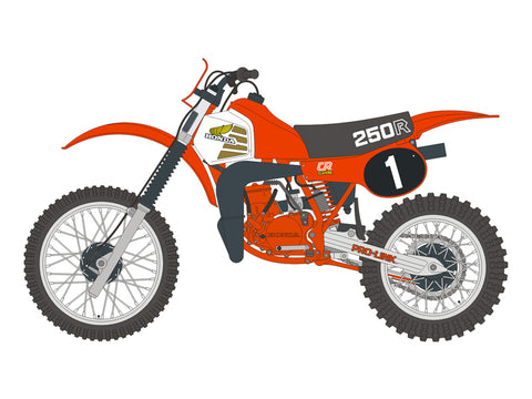 Blue Stuff BS 12-038 1/12 HONDA CR250R 1981 - 1/12 Decals TAMIYA 14011