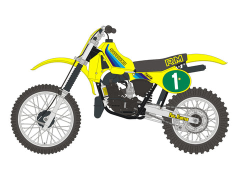 Blue Stuff BS 12-042 1/12 SUZUKI RM250 1982 - 1/12 Decal TAMIYA 14013