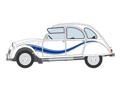Blue Stuff BS 24-006 1/24 CITROËN 2cv FRANCE 3 / Transat / Beachcomber 1984 - 1/24 Decals > Tamiya / Revell Tamiya 24164/89654 and Revell 7095