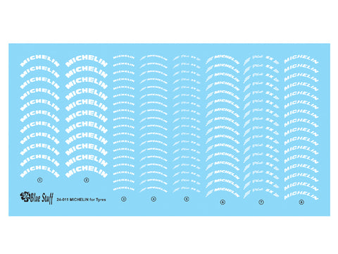 Blue Stuff BS 24-011 1/24 MICHELIN Tyre markings - 1/24 Decals 1/24 Tamiya cars