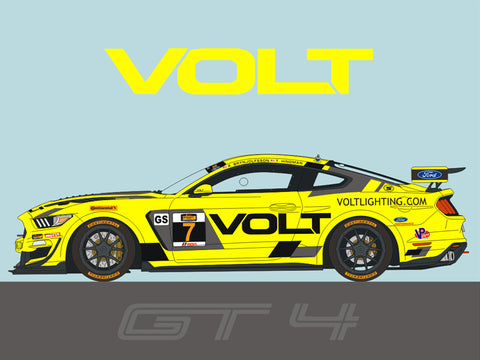 Blue Stuff BS 24-017 1/24 FORD Mustang GT4 Volt Racing 2018 - 1/24 Decals TAMIYA 24354