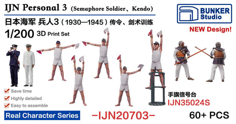 Bunker Studio IJN20703 1/200 IJN Personnel 3