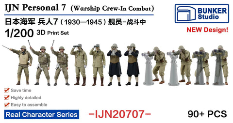 Bunker Studio IJN20707 1/200 IJN Personnel 7