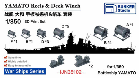 Bunker Studio IJN35102 1/350 YAMATO Reels & Deck Winch