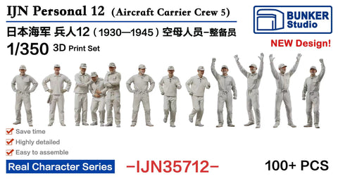 Bunker Studio IJN35712 1/350 IJN Personnel 12