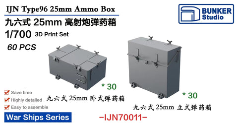 Bunker Studio IJN70011 1/700 IJN Type96 25mm Ammo Box
