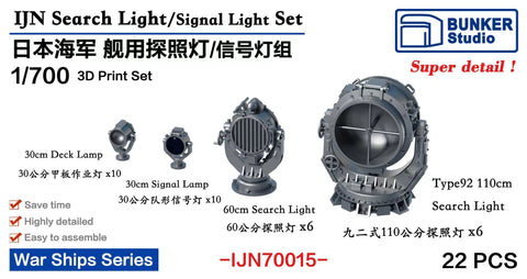 Bunker Studio IJN70015 1/700 IJN Search Light Set