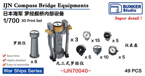 Bunker Studio IJN70040 1/700 IJN Compass Bridge Equipments