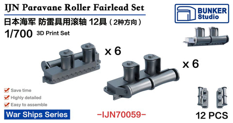 Bunker Studio IJN70059 1/700 IJN Paravane Roller Set
