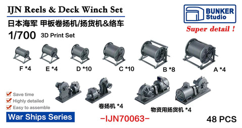 Bunker Studio IJN70063 1/700 IJN Cablelifter&Bitts Set