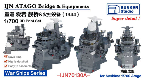 Bunker Studio IJN70130A 1/700 IJN ATAGO Bridge & Equipments(1944)