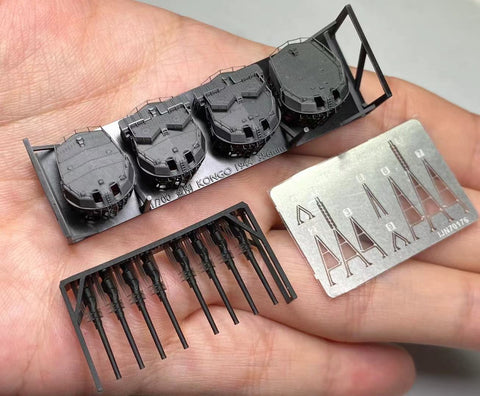 Bunker Studio IJN70176 1/700 IJN KONGO 356mm Main Gun Turrets Set 1944