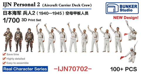 Bunker Studio IJN70702 1/700 IJN Personnel 2