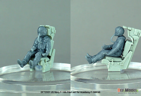 DEF Model DF72001 1/72 US F-14A Pilot set (for Academy New tooled F-14A)(3d Printed kit) - 2 Fig.